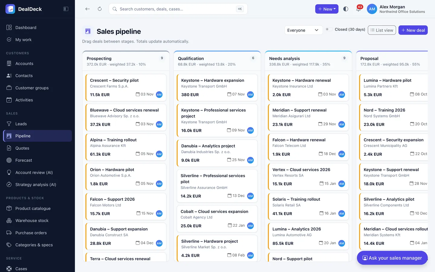 DealDeck – Pipeline